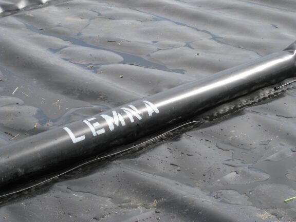 Lemna logo on water treatment equipment