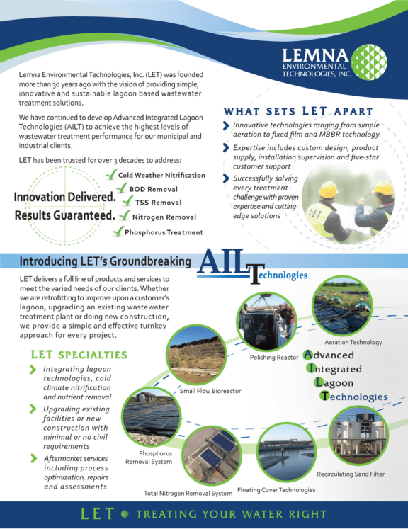Sludge Reduction - Lemna Environmental Technologies